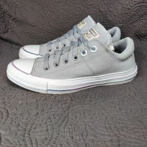 Converse Chuck Taylor All Star Canvas Low Grey Pearl Lace Up Sneakers Women's 7